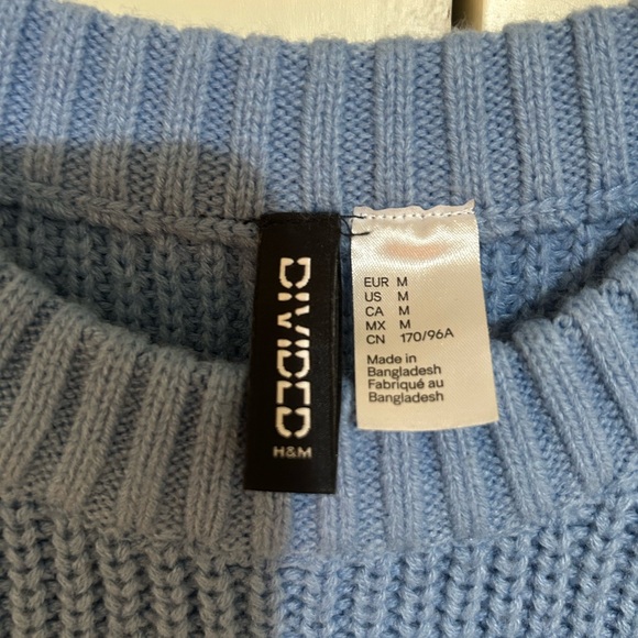 H&M Blue Ribbed Crop Tank Top - Picture 5 of 5